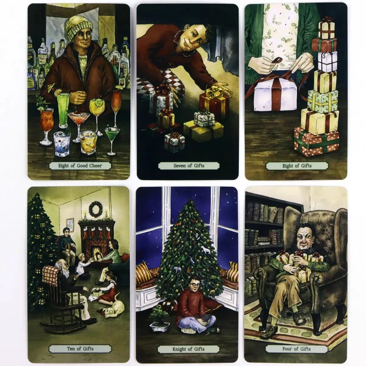 Yuletide Tarot Cards 78 PCS Christmas Holiday Winter Solstice Tarot Deck Divination Fortune Telling Oracle Board Game Gift