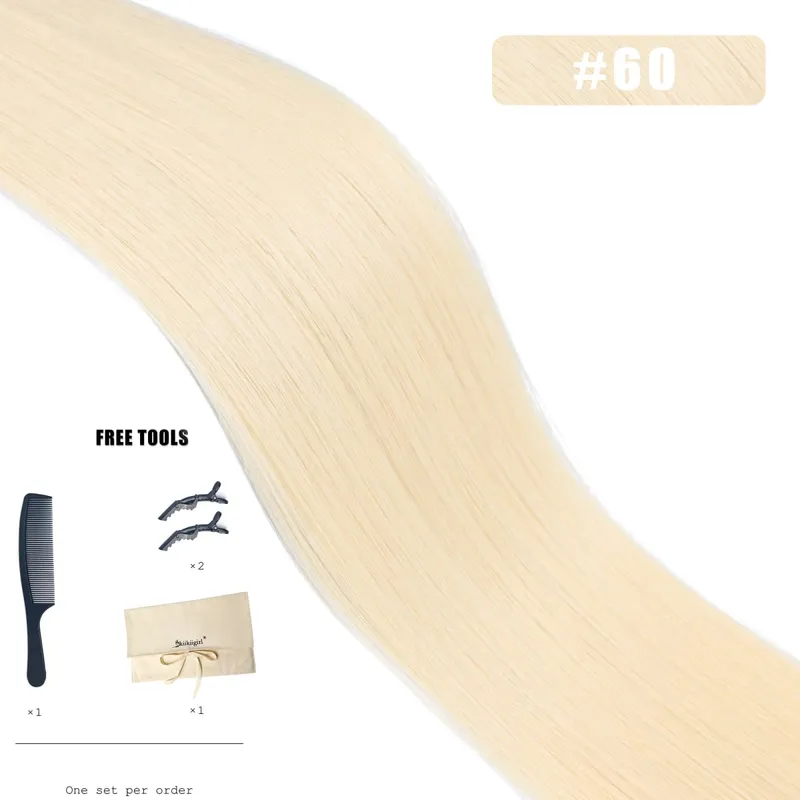 Butterfly Weft Hair Extensions Human Hair Invisible Flat PU with Hole Twin Tabs Hair Weft 12-24inch Micro link 100g