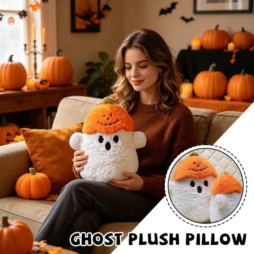 Cozy Ghost Decorative Cushion Hug Pillow Toy Plush Fabric PP Cotton Filling Ghost Decor Ornaments Ghost Stuffed Toy Party Event