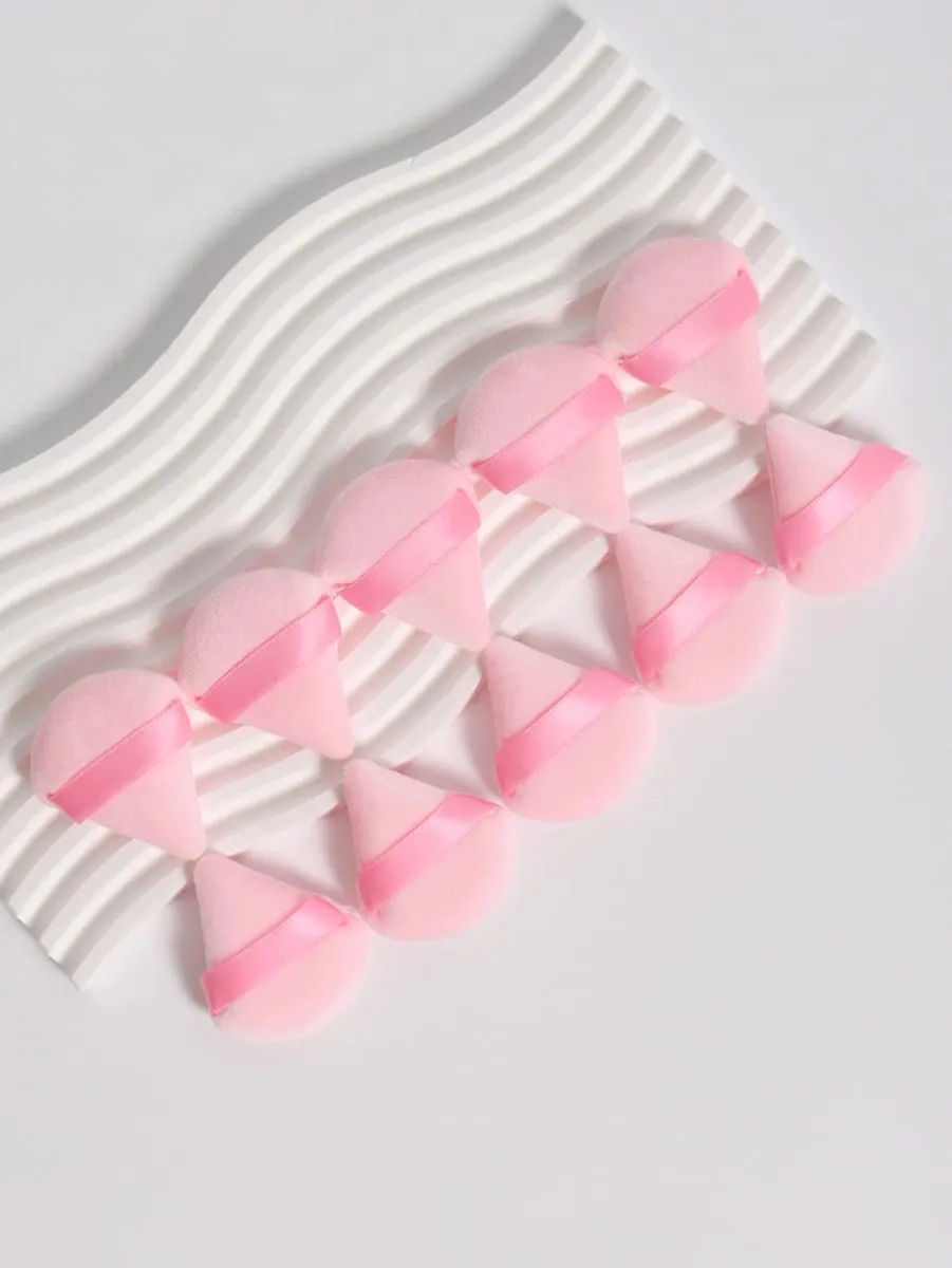 Mini Triangular Powder Puff 40-80Pcs Apply Loose Powder by Gently Pressing It onto the Face to Achieve a Setting Effect