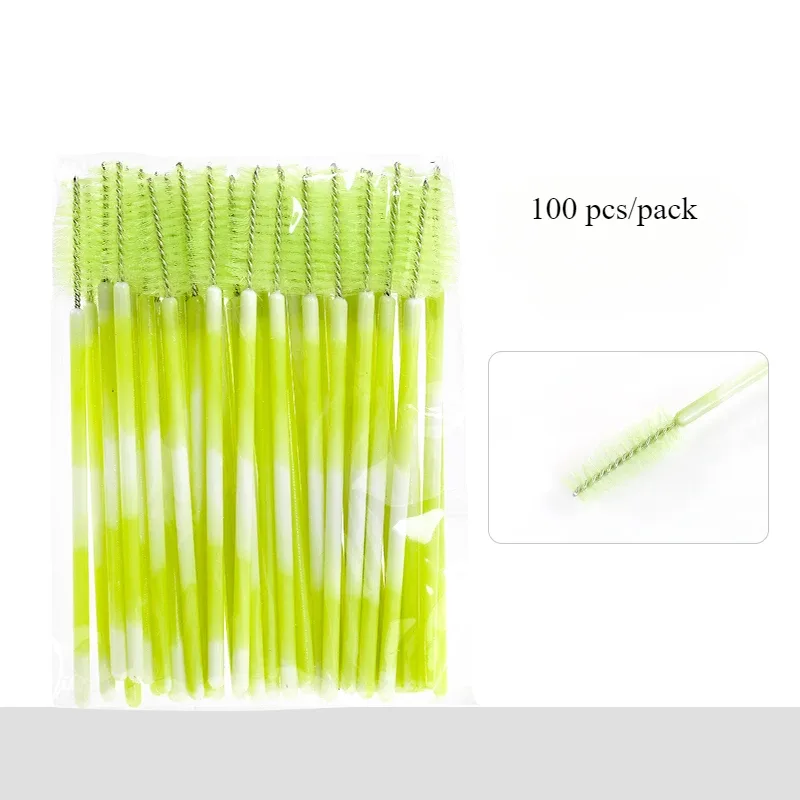 100PCS Eyelash Brush One-Off Disposable Eyelash Mascara Brushes Mascara Wands Disposable Lip Applicators liner Brushes Women
