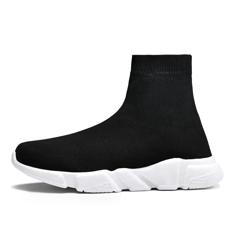 Classic Black High Top Sneakers For Men Women Designer knit Shoes Men's Casual Sneakers Comfortable Slip-on Women's Sports Shoes