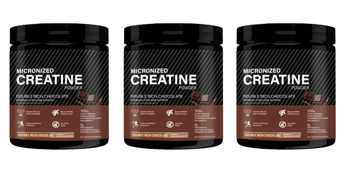 Creatine Monohydrate Powder Chocolate Flavor 10.6 OZ Improve Athletic Performance and Promote Muscle Recovery After Exercise
