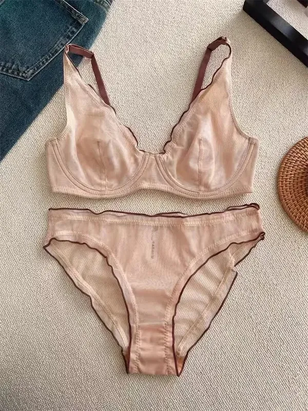 New Arrival Ladies Full Cup Bra Set Ultra Thin Minimizer Sexy Support Anti-Sagging Side Slim ABCD Everyday Comfort Lingerie Set — image 16