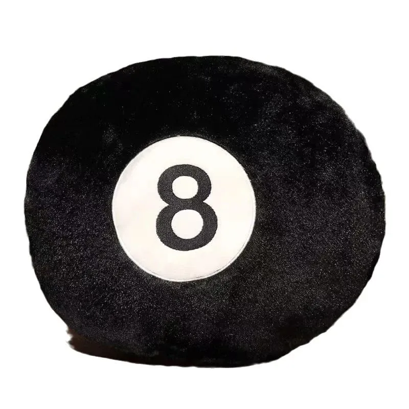 Nice Simulation Billiards 8 Ball Plush Pillow Stuffed Soft Eight Pool Players Home Decor Indoor Sport Creative Gift — image 6