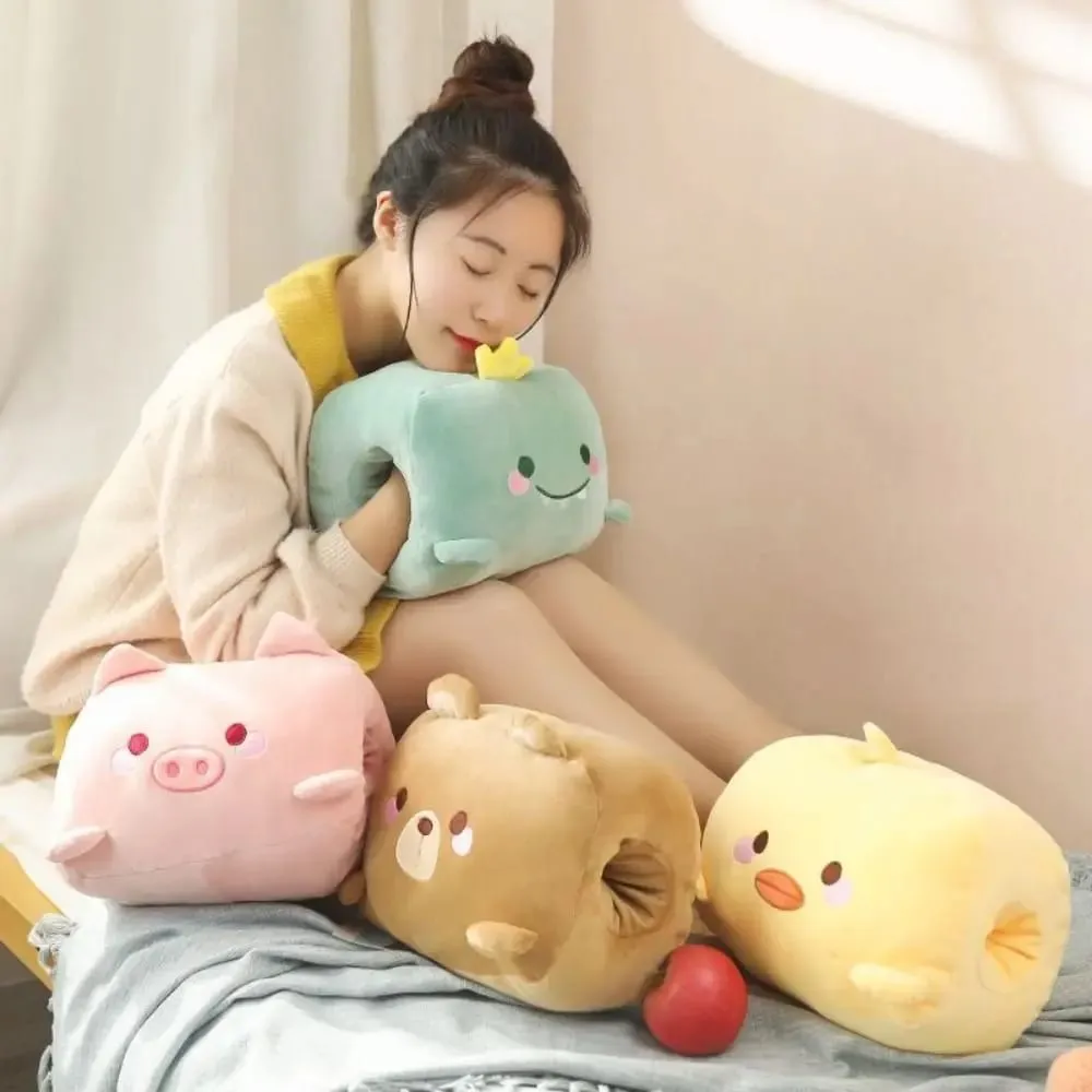 Creative Plush Toy Hand Warmer Plush Pillow Keep Warm Super Soft Office Nap Pillow Animal Hand Hold Pillow Stuffed Toy Men Women