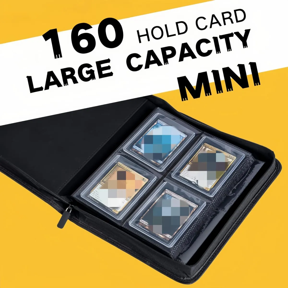 TopLoader 4-Pocket Card Binder (160 Cards) – Black/ Industrial-strength storage for TCG & sports cards. Collector's dream