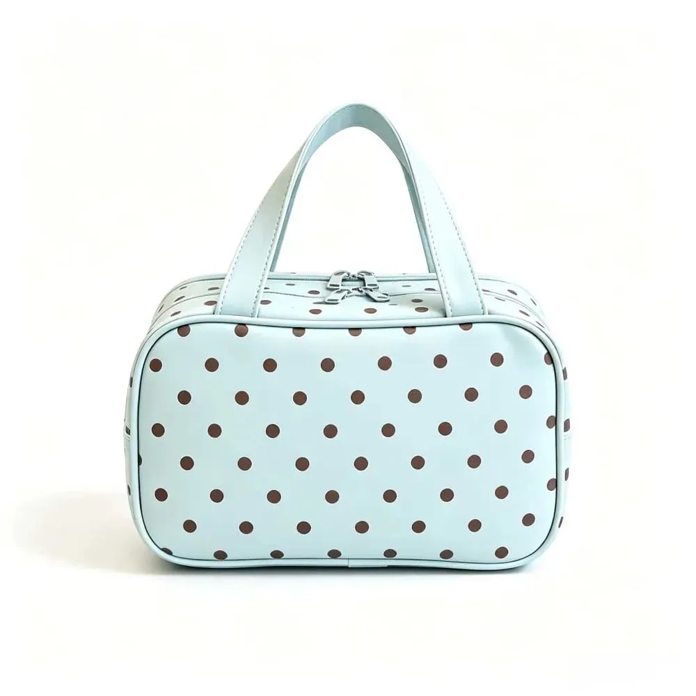 Waterproof Makeup Brush Organizer Bag Multilayer Portable PU Travel Cosmetic Handbag Storage Pouch Makeup Brushes Toiletries Bag