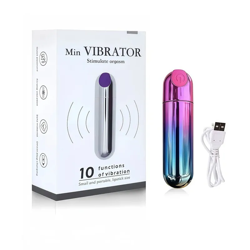 USB Charge 10-Speed Mini Bullet Vibrator Rechargeable Wireless Vibrating Anal Plug Clitoral Stimulator Adult Sex Toys for Women — image 11