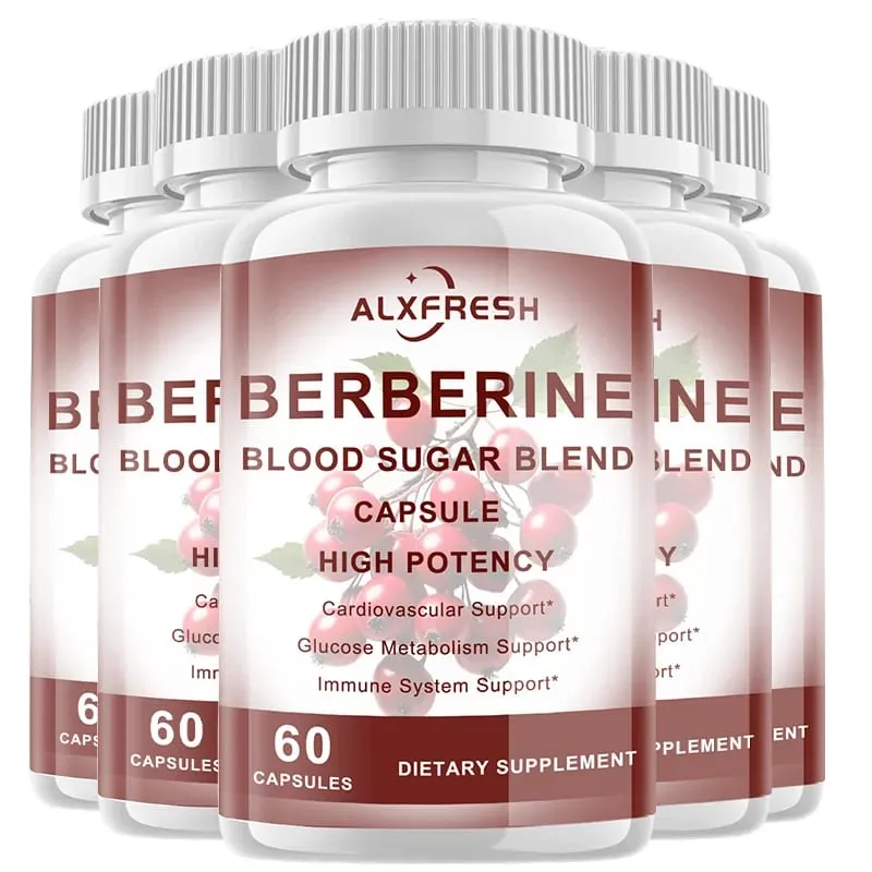 Berberine Capsules For Regulate Blood Sugar Improve Insulin Resistance Improve Blood Lipid Metabolism Support Intestinal Health