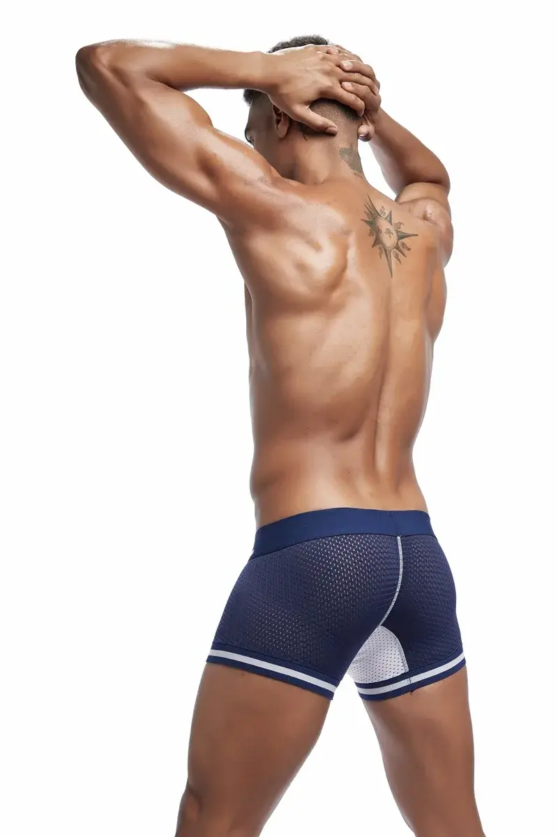 Jockmail Nam Boxer Lưới Quần Lót Thoáng Khí Mềm Mại Thoải Mái Thoải Mái Quần Short Thể Thao Trưởng Thành Người Quần Lót Quần Áo Quần Lót