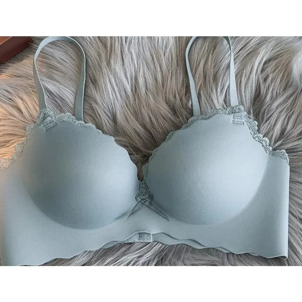 セクシーWomen Wireless Seamless Bra Set One‑Piece Push‑Up Brassiere Small Bust Side Support Anti‑Sag Soft Ladies Intimates Lingerie — image 4