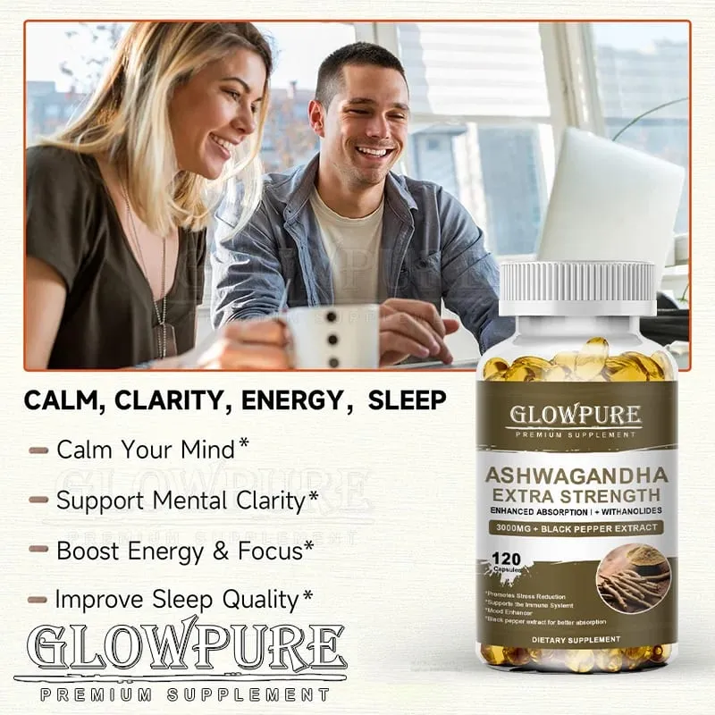 Ashwagandha Root Extract Capsules for Stress Mood Sleep Energy and Focus Premium Formula Supplement — image 5