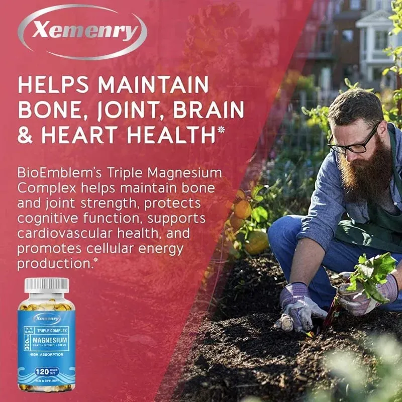 Triple Magnesium Complex Supplement - Contains Magnesium Glycine Malic Acid and Citrate To Relax Muscles and Improve SleepSupp — image 4