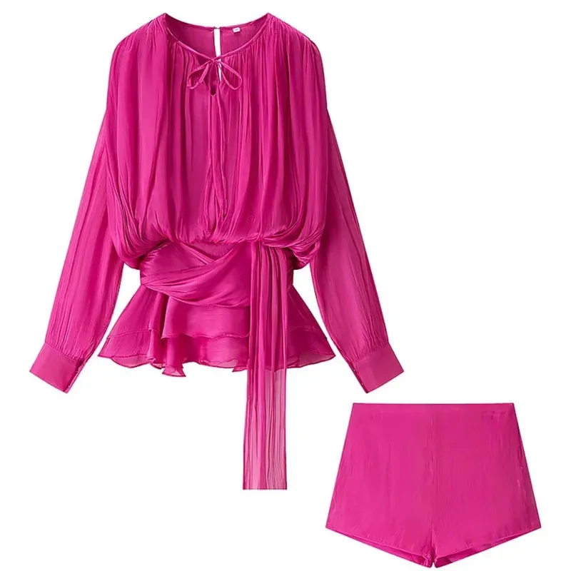 Ticketsx Summer Shiny One Shoulder Skinny Pleated Mini Dress Elegant Solid Ruched Long Sleeve Vestidos Lady Party Evening Dress