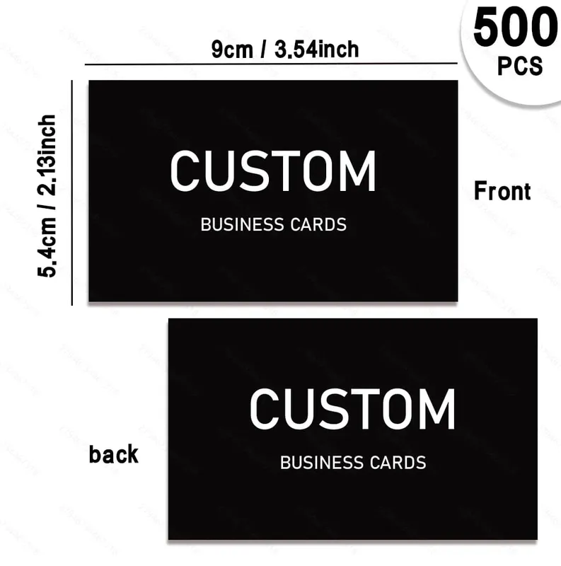 200/500/1000pcs Customizable Cards Personalized Business Cards with Acrylic Storage Box Matte Film Thank You Invitations