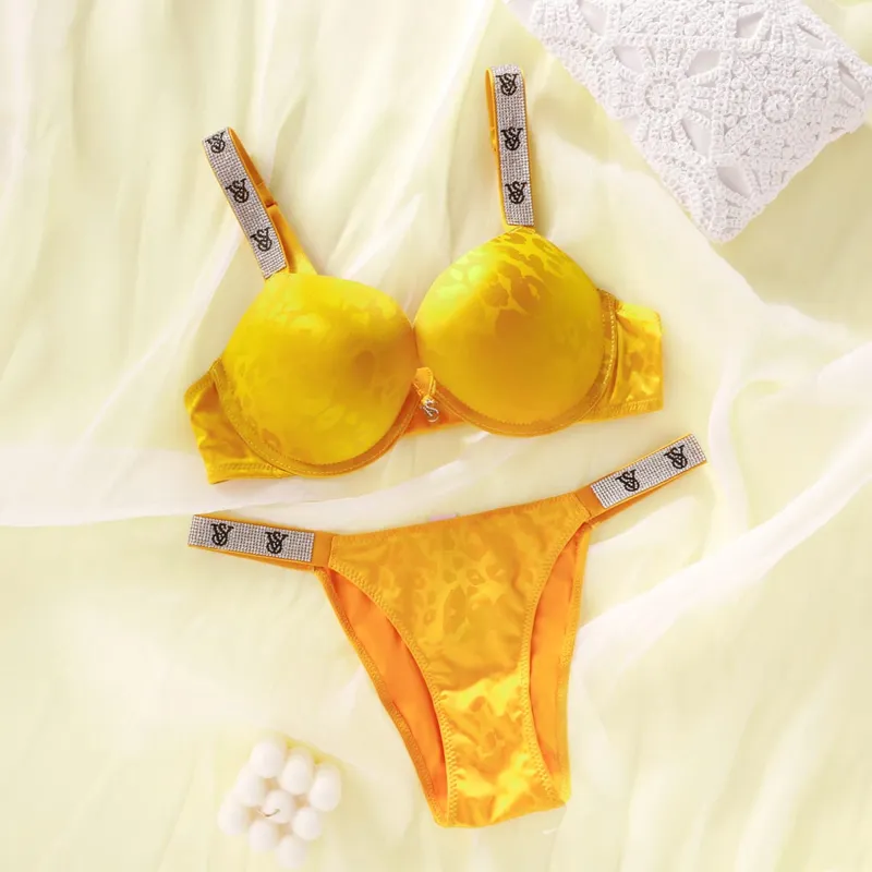 Victoria Secret Bombshell Push Up Bra Panty Set Women Lace Mesh Sexy Lingerie Sleepwear Pajama Suit Comfort Soft Airy
