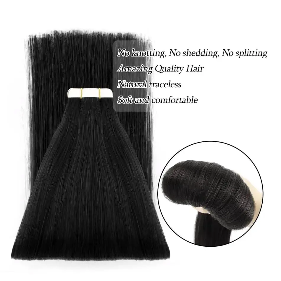Tape In Straight 100 Human Hair Extensions Brazilian Hair Blonde Adhesive Extensions Skin Weft Black Brown 100% Real Human Hair
