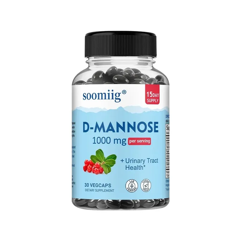 D-Mannose 1000mg Capsules with Cranberry - Supports Urinary Tract and Bladder Health Promotes Digestive Health - 120 Capsules