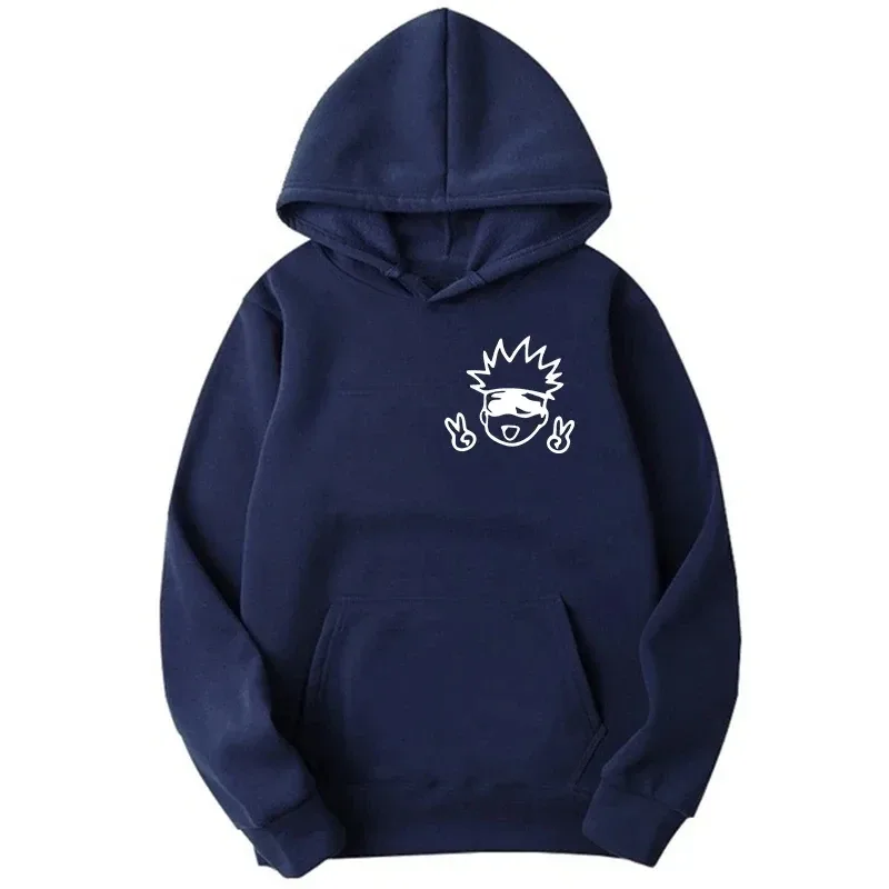 Spring Autunm Unisex Jujutsu Kaisen Anime Hoodies Sweatshirts Large Animated DesignsKawaii Gojo Satoru Graphic Streetwear