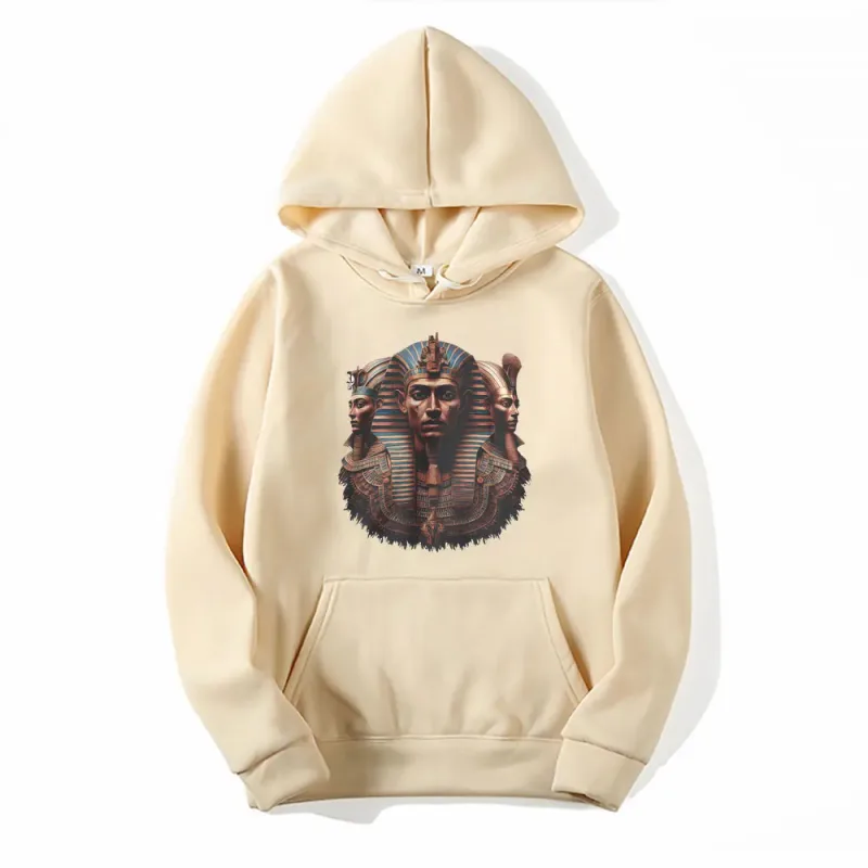 Egyptian Pharaoh Graphic Ancient Egypt Art Meme Hoodie Men Women Vintage Fashion Humor Long Sleeve Hooded Sweatshirts Streetwear