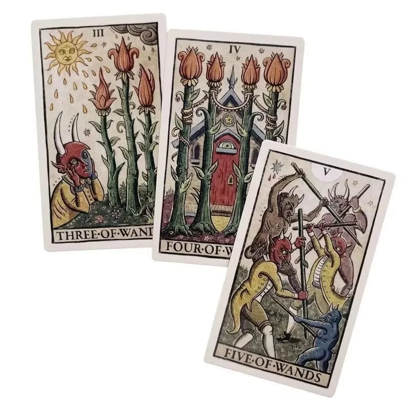 Trionfi della Luna Tarot 78 Card Deck with PDF Guidebook Fortune Telling Card Game Travel Cersion Reversed Chakra Planet Zodiac — image 3