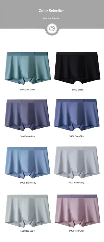 Seamless Men's Briefs Modal-Feel Men's Boxer Briefs Breathable Antibacterial Crotch Men's Boxer Shorts Men's Underwear Shorts