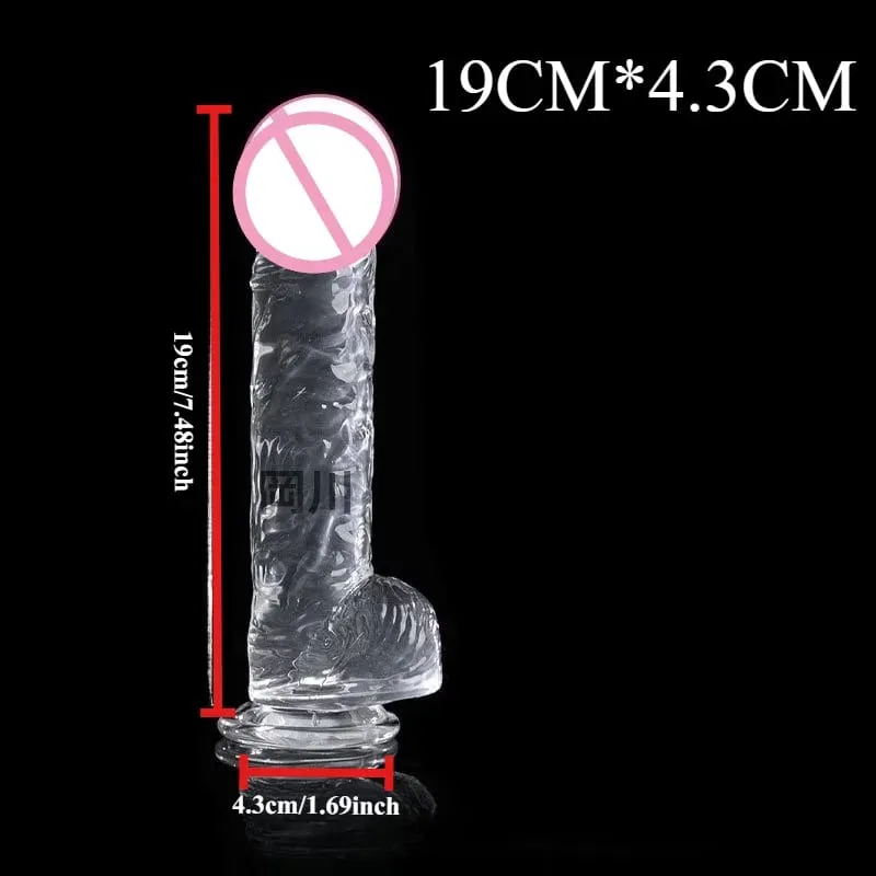 Transparent Soft Jelly Dildo Realistic Fake Dick Penis Sucker Butt Plug Sex Toys for Woman Men Vagina Anal Sex Toys