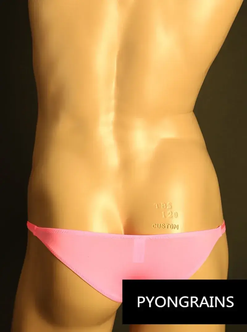 Erkekler Ayarlanabilir Metal O-Ring Çift Ince Askı Bikini Külot Alçak Ipeksi Buz Ipek 3D U Dışbükey Kese Seksi Erkek iç çamaşırı