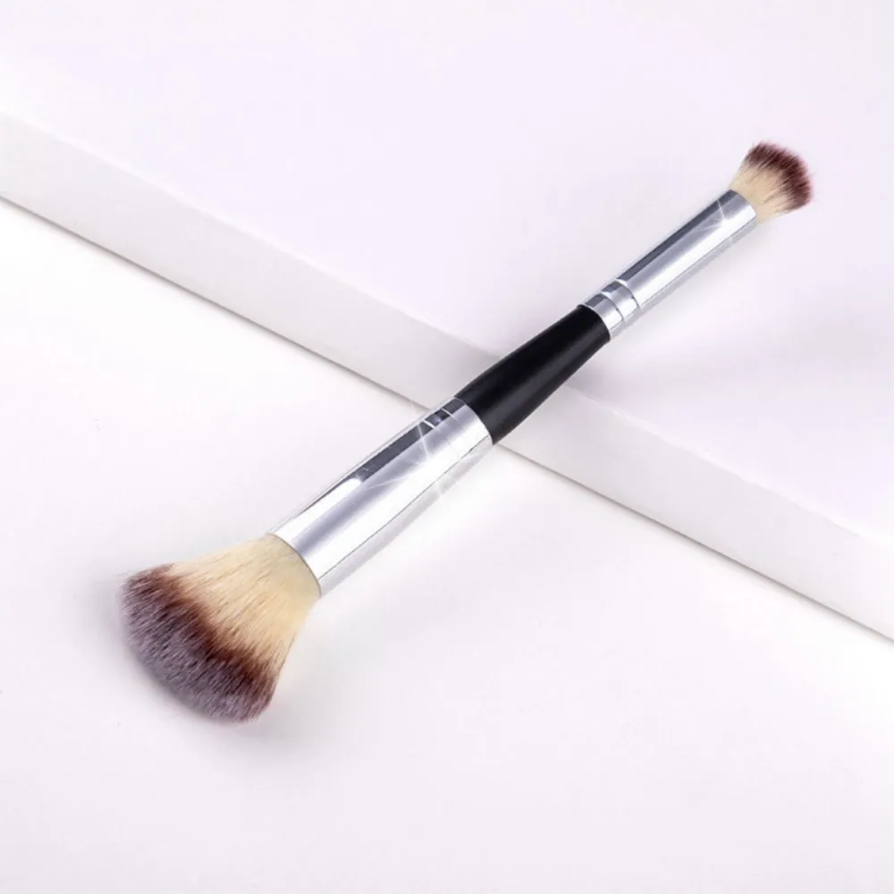 Rounded Taperd Dual-ended Foundation Brush Short Hair Flawless Dual-purpose Makeup Brush Makeup Brushes for Liquid Cream Powder
