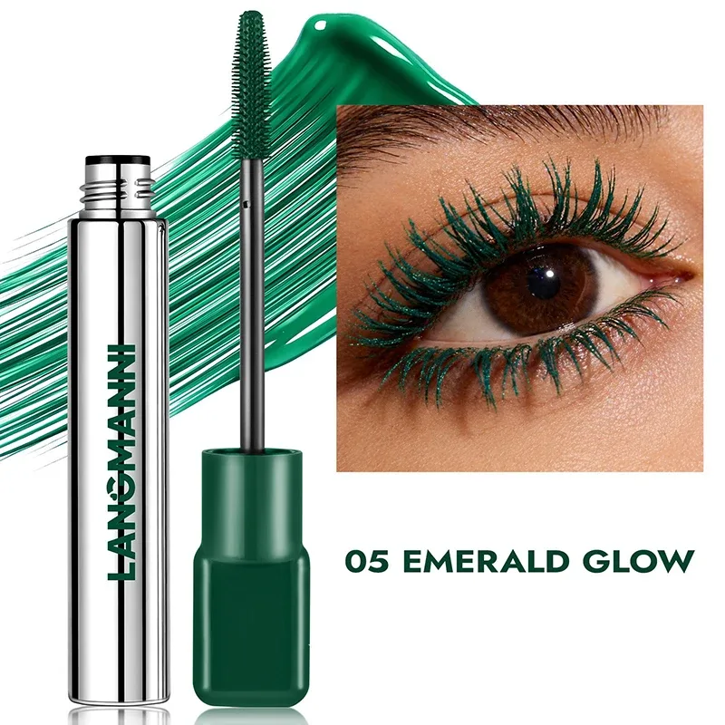 8 Colors Pink Mascara Thick Curling Waterproof Natural Eyelashes Long Lasting Blue White Green Black Eye Makeup Korean Cosmetics