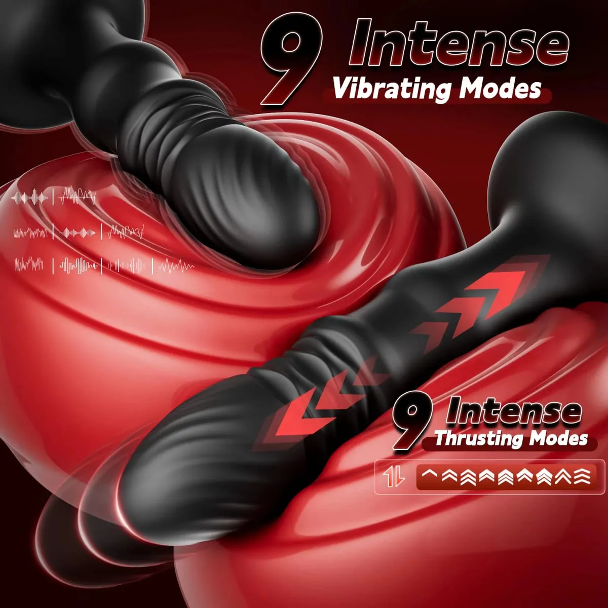 Thrusting ชาย Prostate Massager Anal Vibrator รีโมทคอนโทรล Vibrating Butt ปลั๊กดูดคัพเพศของเล่นสำหรับผู้ชายผู้หญิง