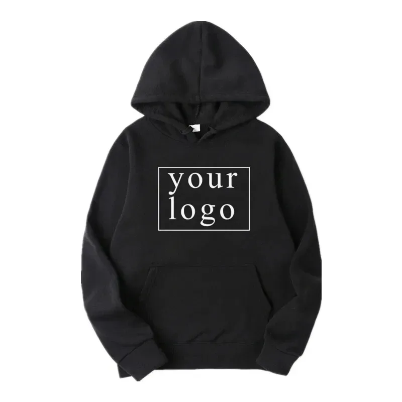 Din egen design Varumärkeslogotyp/bild Personlig anpassad var som helst Män Kvinnor DIY Luvtröjor Sweatshirt Casual Hoody Mode Nytt