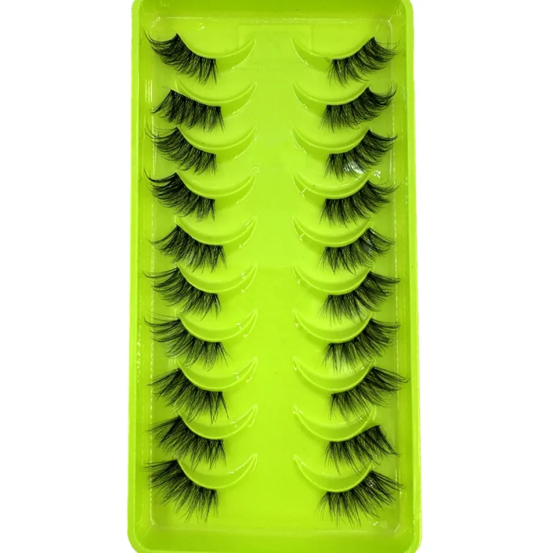 Black Eyelashes 10 Half Lashes Soft Natural Cat Eye Lashes Makeup Tool Extension Fluffy Faux Cils back-to-school season