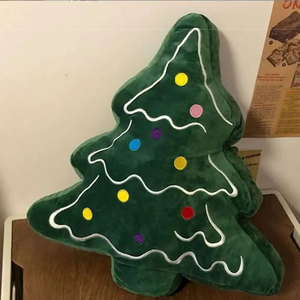 Soft Christmas Tree Sofa Cushion Comfortable 3D Shaped Christmas Tree Cartoon Doll Ornaments Merry Christmas Throw Pillows