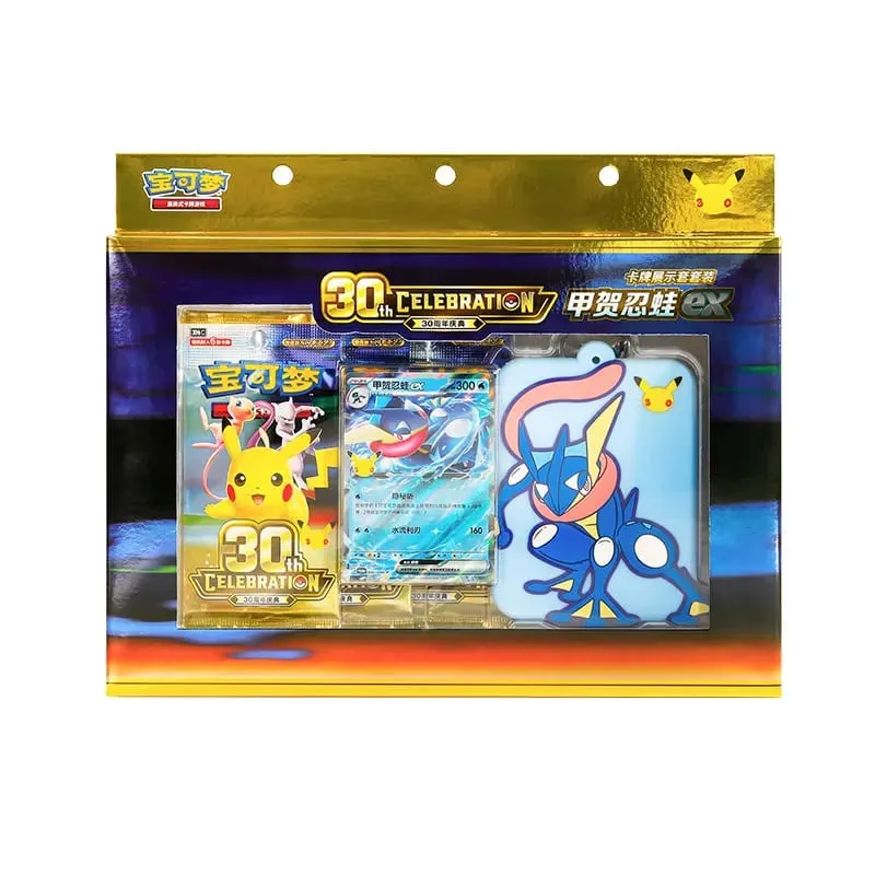 100% Original Pokemon 30th Anniversary Celebration Simplified Chinese Luxury Card Display Set PTCG Swap Card Game Gift Box Toys