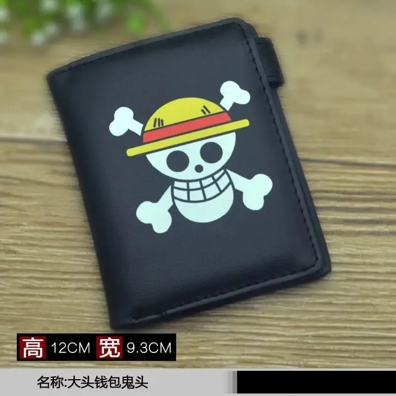 ONE PIECE Anime Luffy Bank Card Holder Wallets for Men Male PU Leather Credit Cardholder Case Purse Small Slim Thin Smart Wallet