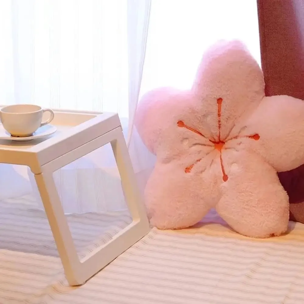 Kawaii 45cm Plush Pillow Cherry Blossom Soft Room Decor Pillow Pink Tatami Cushion Photo Decorations — image 6