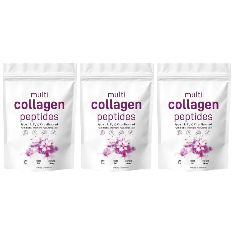 Multi Collagen Peptides Pulver Type I II III V med Biotin Vitamin C & Hyaluronsyre Understøtter Hud Hår Negle til Mænd Kvinder