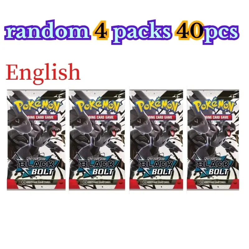 楽しい 40 ピースポケモンカードパック 4 セット日月バイオレット 151 英語トレーディングカードグッズおもちゃハロウィンギフトファンタジー SF