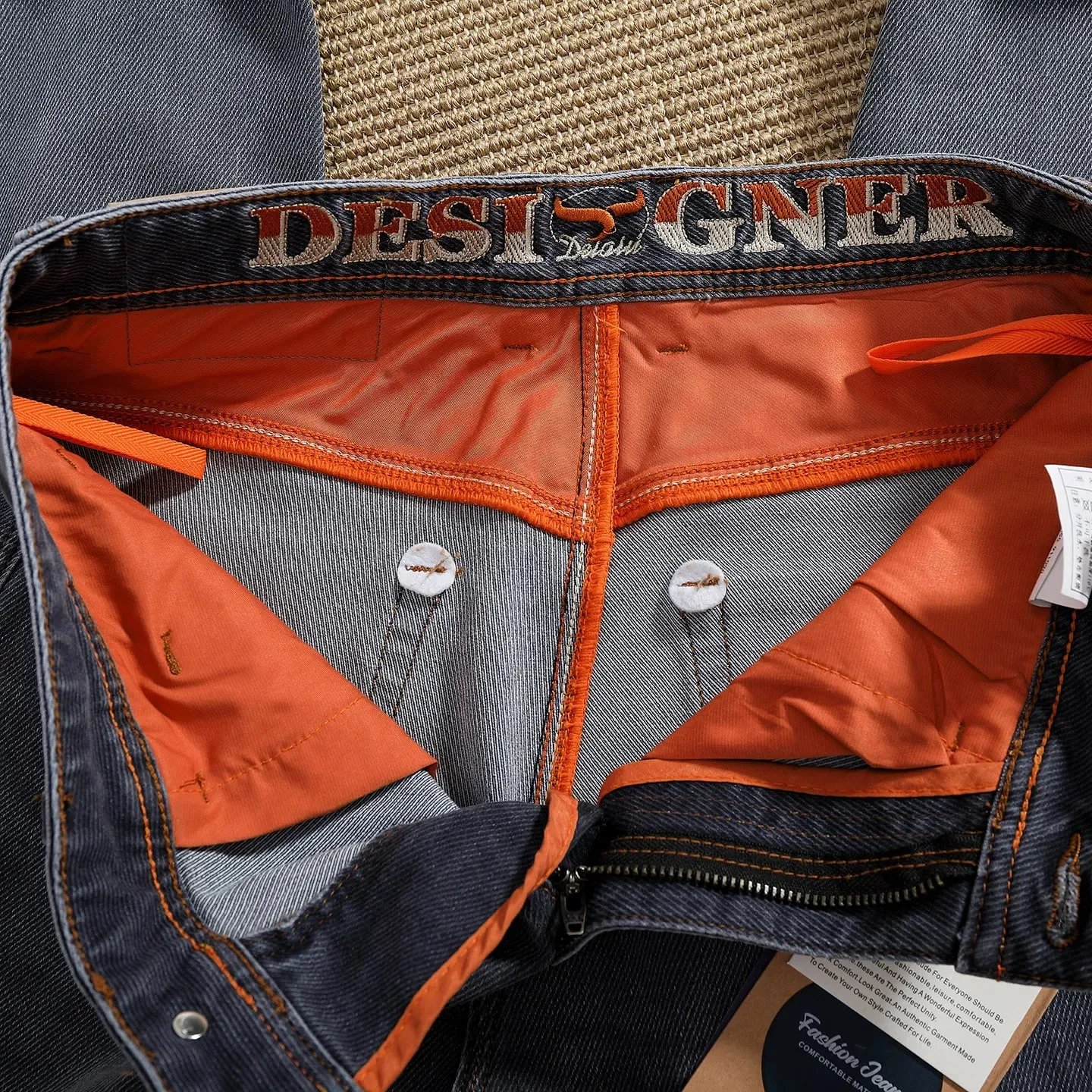 2026 Autumn New American Retro Wear-resistant Stretch Multiple Pockets Jeans Men's Fashion Washed Straight Conical Trousers