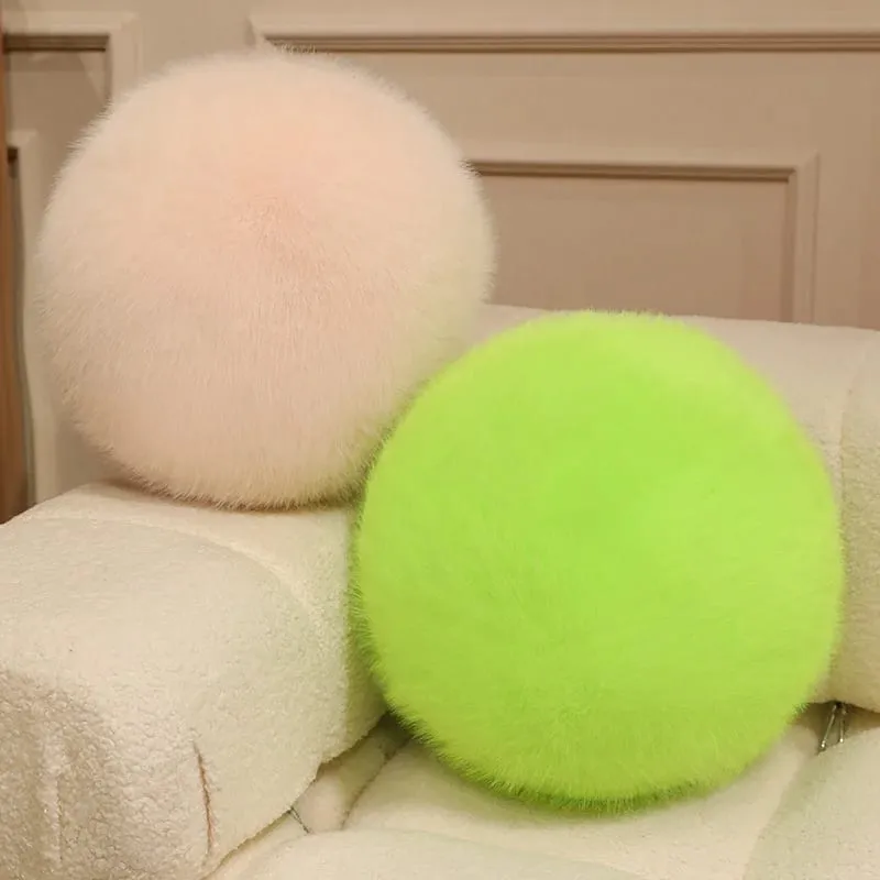 30cm Long Plush Fluffy Round Plush Pillow Cartoon Ball Pillow Accompany Stuffed Pillow Car Home Sofa Decor Plush Cushion — image 4
