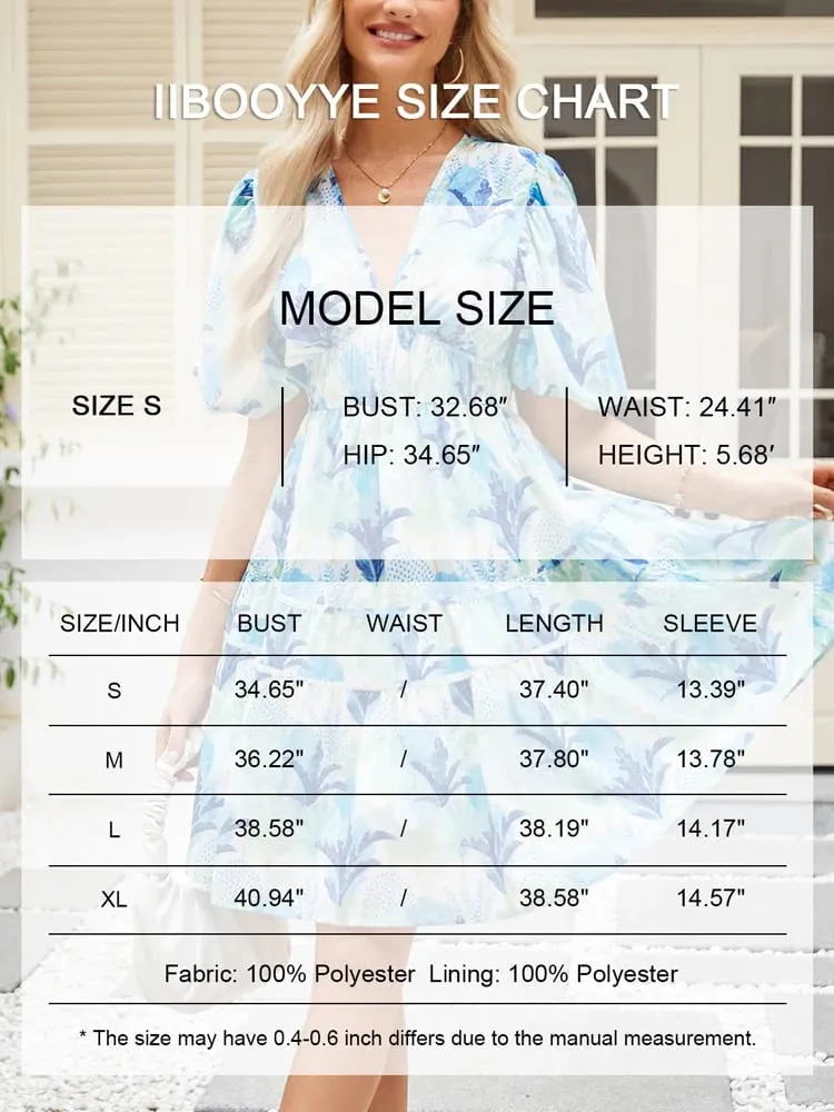 New Summer Comfortable and Loose-Fitting Short-Sleeve Casual Women's Dress with an Elegant V-Neck and Fashionable Print