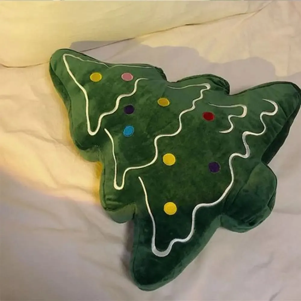 Soft Christmas Tree Sofa Cushion Skin-friendly Comfortable Christmas Day Decorative Pillow 3D Shaped Ornaments