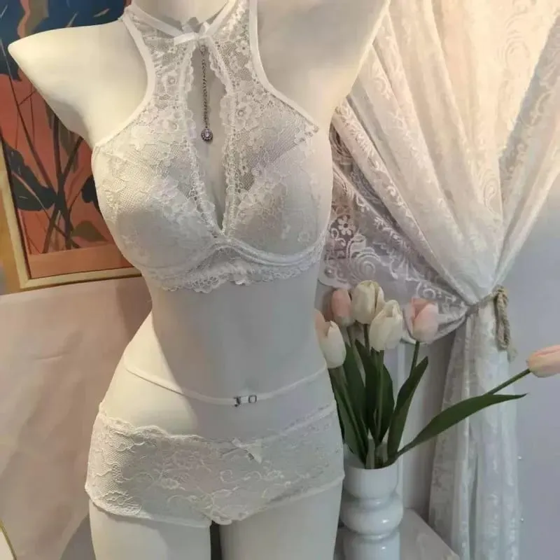 Elegant French Lingerie for Women Small Bust Wireless Lace Bralette Push Up Effect No Underwire Thin Straps Comfort Everyday