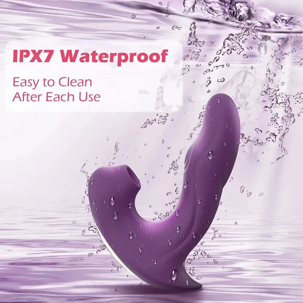 3 in 1 Clitoral Sucking Vibrator For Women 15 Modes Tongue Licking Dildo and Clitoris Vacuum Stimulator Adult Sex Toys