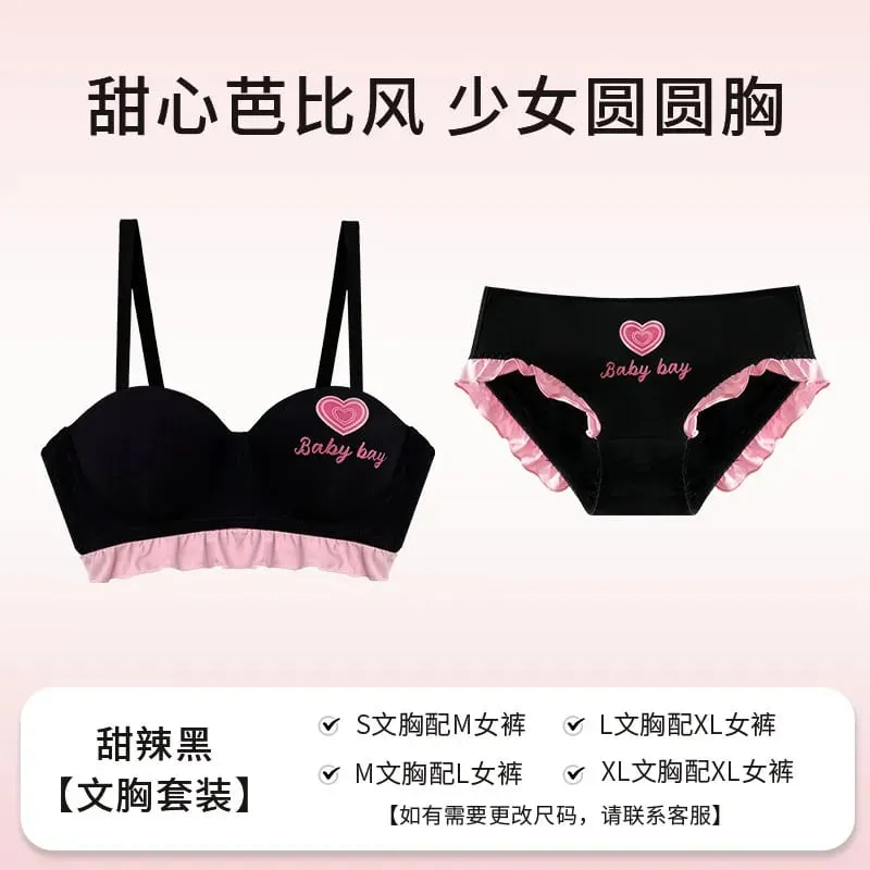 Blue Heart Seamless Wireless Bra Round Half Cup Lingerie for Small Chest Push Up No Underwire Sexy Intimates S-XL