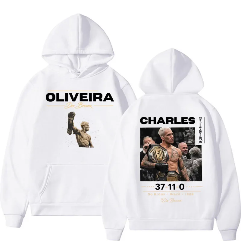 Do Bronx Brazil Charles Oliveira Graphic Sweatshirts Men Women Fashion Harajuku High Street Hoodies Cozy Fleece Oversized Hoodie