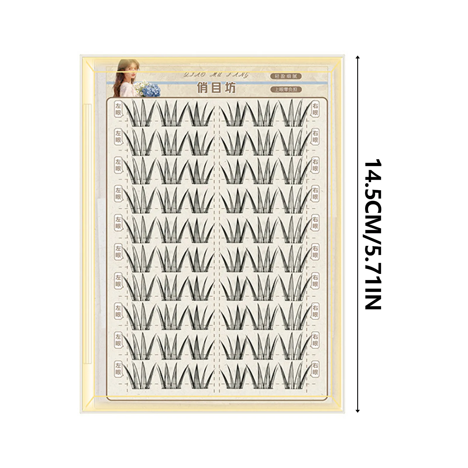 10 Rows Korean Asian Style False Eyelashes Natural Look Lightweight Comic-style Fake Eyelash For Perfect Daily Stage Eye Makeup