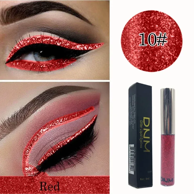 16 Colors Diamond Liquid Eyeliner Professional Silver Green Shiny Eyes Flash Long-lasting Liquid Glitter Eye Liner Beauty Makeup